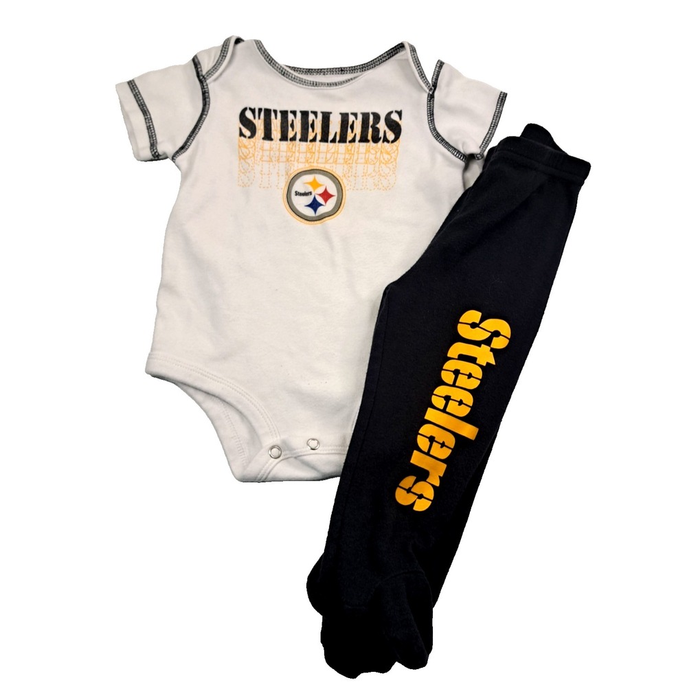 Pittsburgh Steelers Infant Baby 2-Piece Outfit 6-9 Months NFL Team‎ Apparel